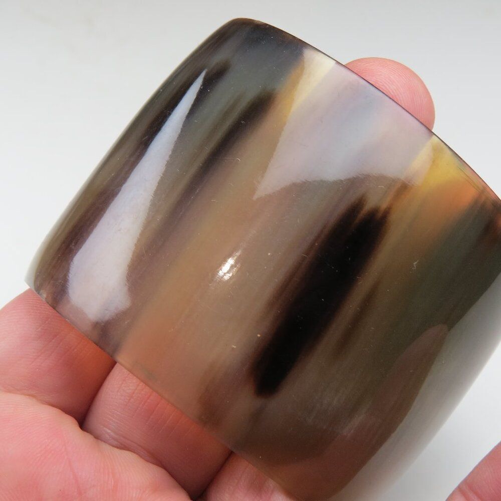$230 Ethically Sourced Natural Buffalo Horn Jewelry Horn Cuff Bangle Bracelet